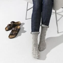 Birkenstock Cotton Twist Light Gray -Birkenstock Sandal Shop 1002446 f closeup f