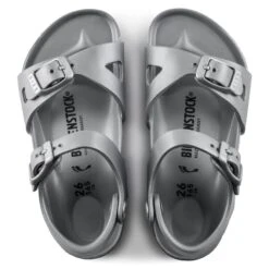 Birkenstock Rio Kids EVA Metallic Silver 12 Birkenstock Rio Kids EVA Metallic Silver -Birkenstock Sandal Shop 1003533 top