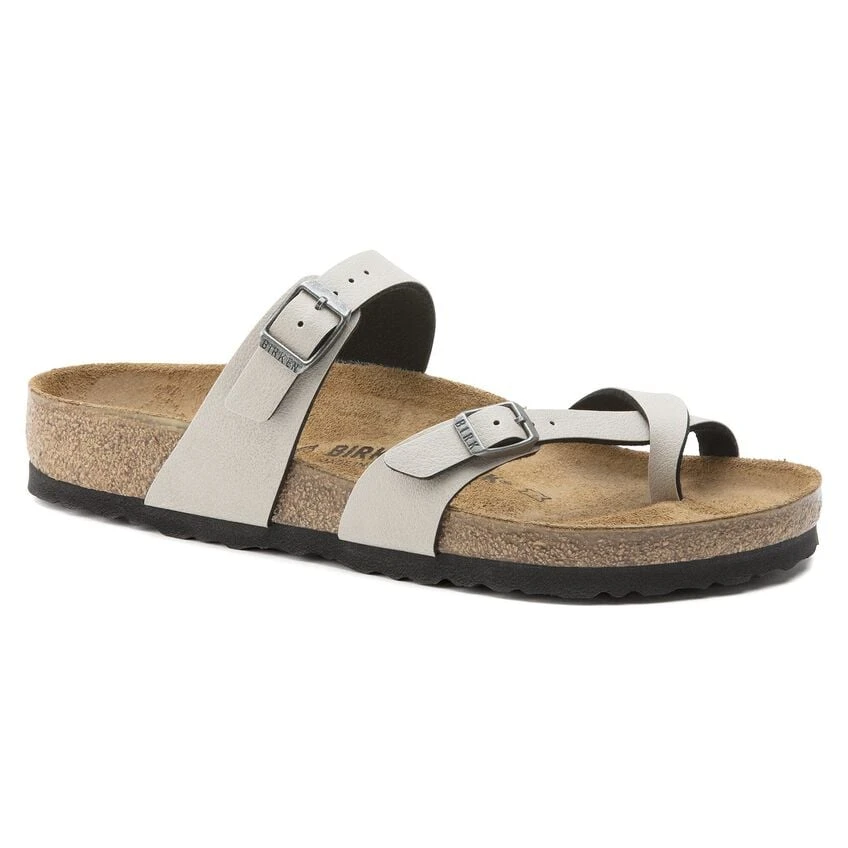 Birkenstock Mayari Birko-Flor Pull Up Stone 4 Birkenstock Mayari Birko-Flor Pull Up Stone - Image 2
