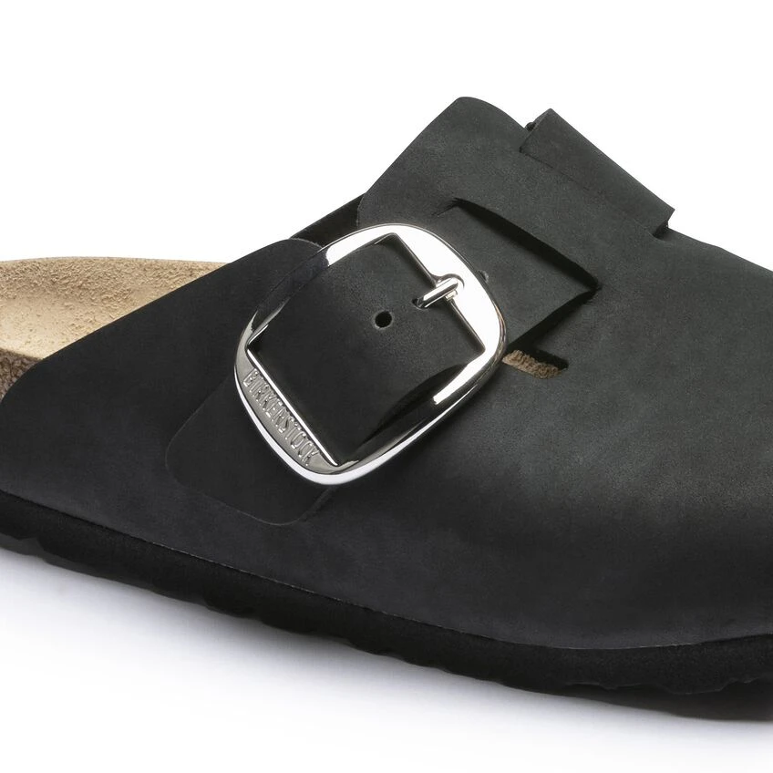 Birkenstock Boston Big Buckle Nubuck Leather Black 11 Birkenstock Boston Big Buckle Nubuck Leather Black - Image 9