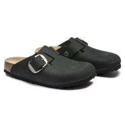 Birkenstock Boston Big Buckle Nubuck Leather Black 17 Birkenstock Boston Big Buckle Nubuck Leather Black -Birkenstock Sandal Shop 1016995 pair