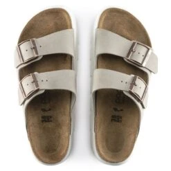 Arizona Platform Suede Leather Taupe -Birkenstock Sandal Shop 1018135 top