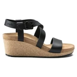 Sibyl Ring-Buckle Natural Leather Black -Birkenstock Sandal Shop 1018677 side