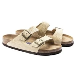 Birkenstock Arizona Nubuck Leather Desert Buck Almond -Birkenstock Sandal Shop 1018938 pair