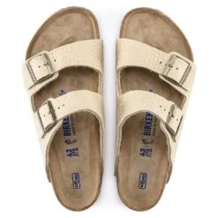 Birkenstock Arizona Nubuck Leather Desert Buck Almond -Birkenstock Sandal Shop 1018938 top