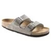Birkenstock Arizona Nubuck Leather Desert Buck Whale Gray -Birkenstock Sandal Shop 1019006
