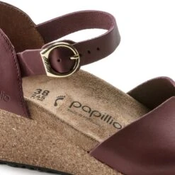 Mary Natural Leather Wine -Birkenstock Sandal Shop 1020062 detail 1