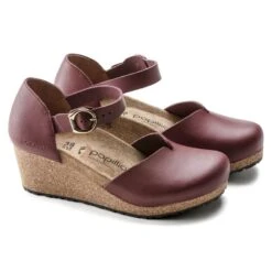 Mary Natural Leather Wine -Birkenstock Sandal Shop 1020062 pair