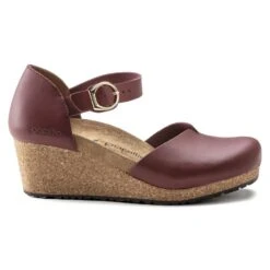 Mary Natural Leather Wine -Birkenstock Sandal Shop 1020062 side