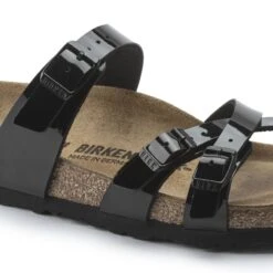 Birkenstock Franca Birko-Flor Patent Patent Black -Birkenstock Sandal Shop 1020177 detail 1