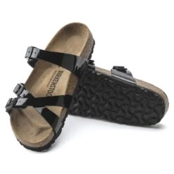 Birkenstock Franca Birko-Flor Patent Patent Black -Birkenstock Sandal Shop 1020177 sole