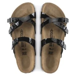 Birkenstock Franca Birko-Flor Patent Patent Black -Birkenstock Sandal Shop 1020177 top