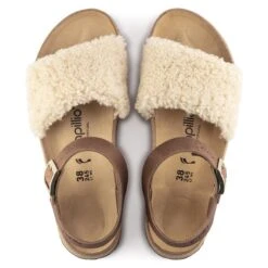Glenda Natural Leather/Shearling -Birkenstock Sandal Shop 1020217 top
