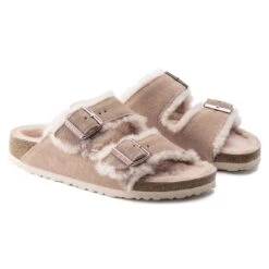 Birkenstock Arizona Shearling Suede Leather -Birkenstock Sandal Shop 1020389 pair