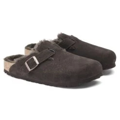 Birkenstock Boston Shearling Suede Leather -Birkenstock Sandal Shop 1020529 pair