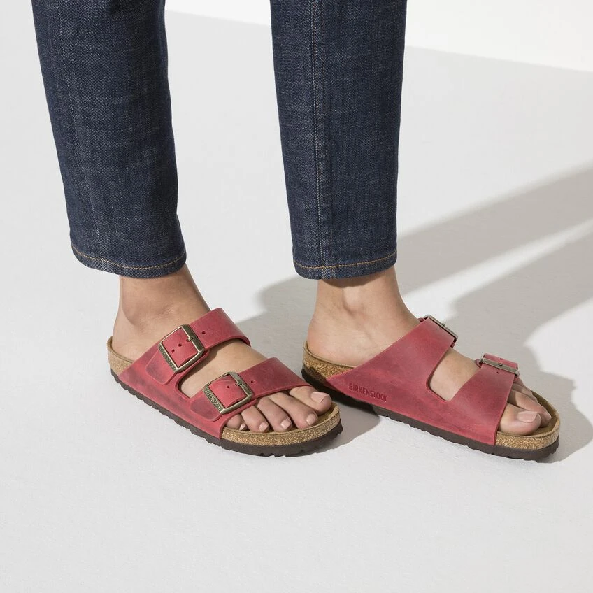 Birkenstock Arizona Oiled Leather Fire Red 7 Birkenstock Arizona Oiled Leather Fire Red - Image 5