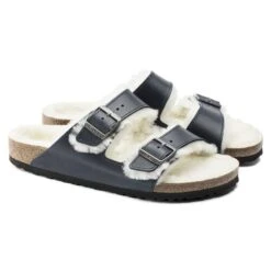 Birkenstock Arizona Shearling Oiled Leather -Birkenstock Sandal Shop 1021063 pair