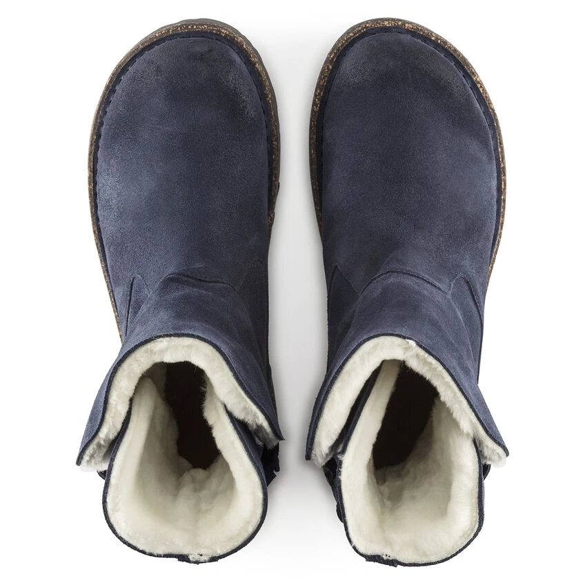 Birkenstock Uppsala Shearling Suede Leather Navy 6 Birkenstock Uppsala Shearling Suede Leather Navy - Image 4