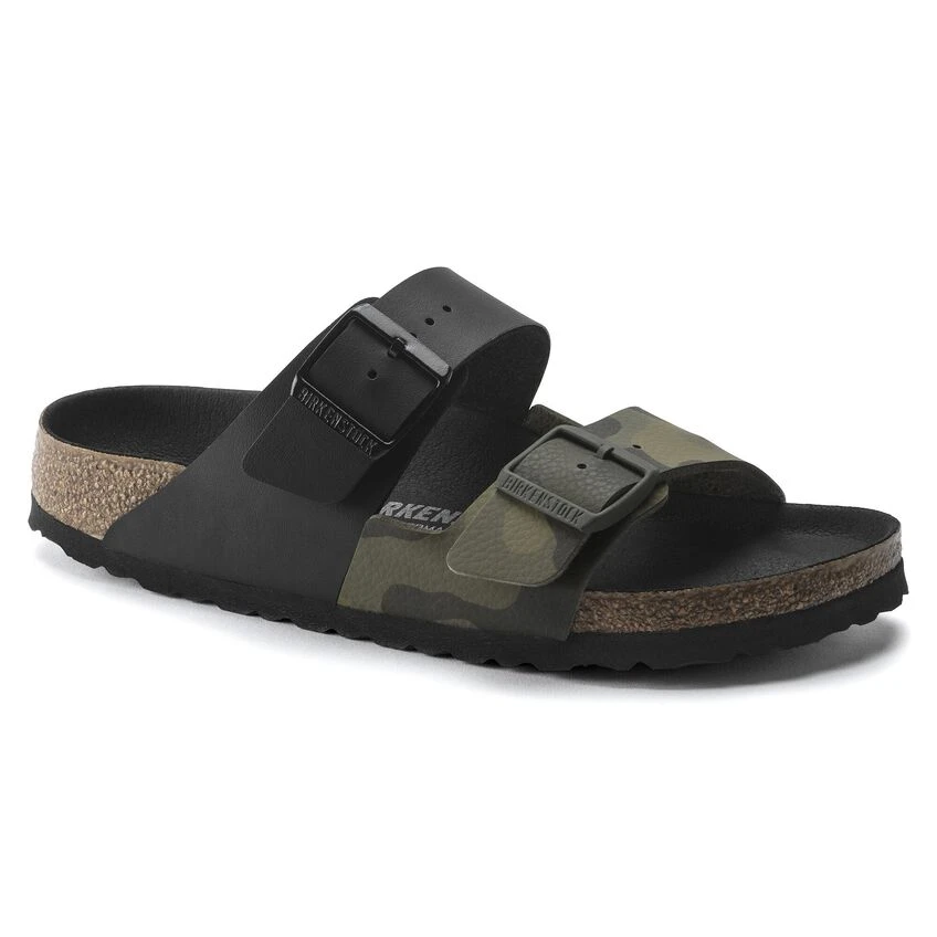 Birkenstock Arizona Split Birko-Flor Black/Desert Soil Camo Green 3 Birkenstock Arizona Split Birko-Flor Black/Desert Soil Camo Green