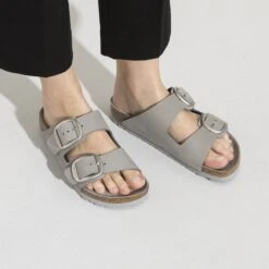 Birkenstock Arizona Big Buckle Nubuck Leather -Birkenstock Sandal Shop 1021242 f closeup f
