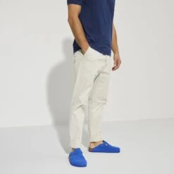 Birkenstock Boston Suede Leather Ultra Blue -Birkenstock Sandal Shop 1022556 f look m