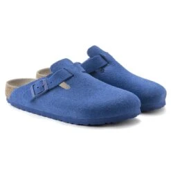 Birkenstock Boston Suede Leather Ultra Blue -Birkenstock Sandal Shop 1022556 pair