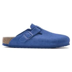 Birkenstock Boston Suede Leather Ultra Blue -Birkenstock Sandal Shop 1022556 side