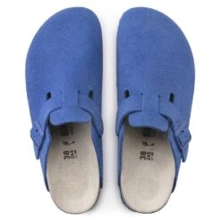 Birkenstock Boston Suede Leather Ultra Blue -Birkenstock Sandal Shop 1022556 top