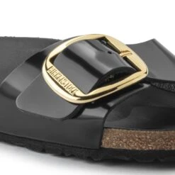 Birkenstock Madrid Natural Leather Patent -Birkenstock Sandal Shop 1022650 detail 1