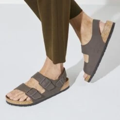 Birkenstock Milano BS Birko-Flor 13 Birkenstock Milano BS Birko-Flor -Birkenstock Sandal Shop 1023136 f closeup m