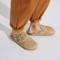 Birkenstock Boston Nubuck Leather 18 Birkenstock Boston Nubuck Leather -Birkenstock Sandal Shop 1023307 f closeup m