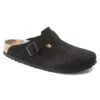 Birkenstock Boston Suede Leather Black -Birkenstock Sandal Shop 1023452