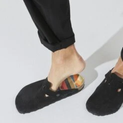 Birkenstock Boston Suede Leather Black 21 Birkenstock Boston Suede Leather Black -Birkenstock Sandal Shop 1023452 detail 8