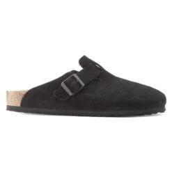 Birkenstock Boston Suede Leather Black 19 Birkenstock Boston Suede Leather Black -Birkenstock Sandal Shop 1023452 side