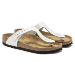 Birkenstock Gizeh Natural Leather Patent 17 Birkenstock Gizeh Natural Leather Patent -Birkenstock Sandal Shop 1023897 pair