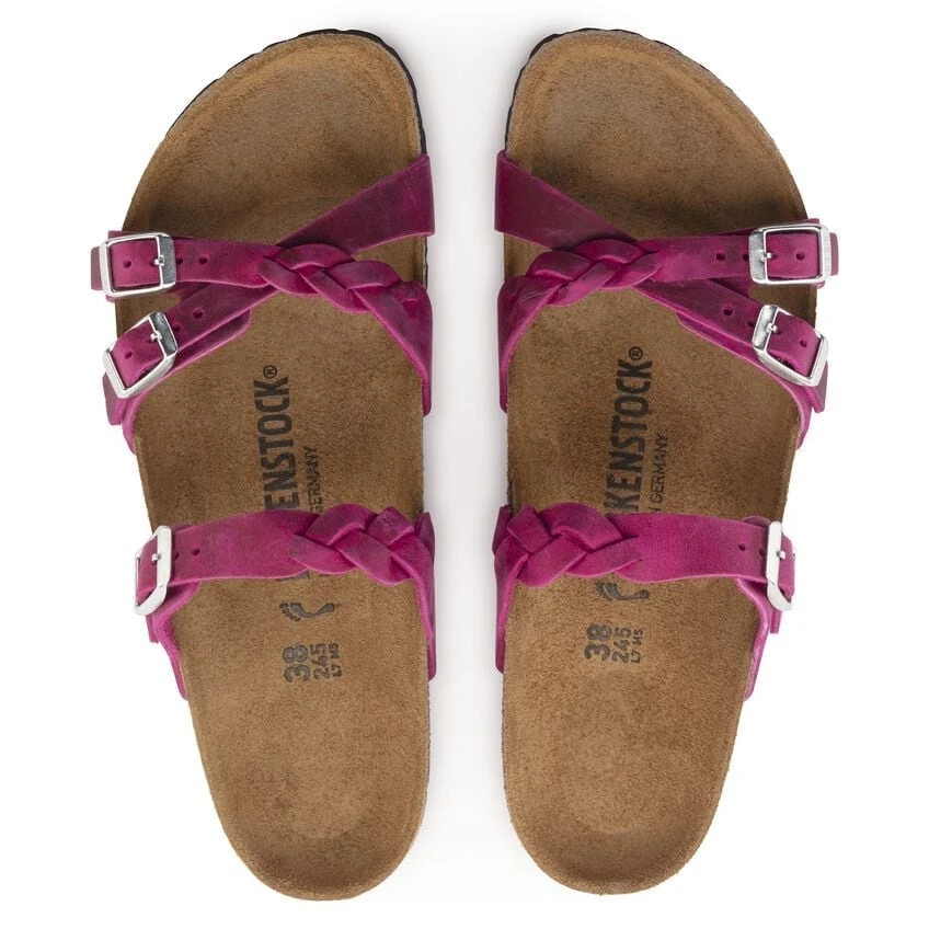 Birkenstock Franca Braid Oiled Leather Festival Fuchsia 8 Birkenstock Franca Braid Oiled Leather Festival Fuchsia - Image 6