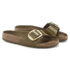 Birkenstock Madrid Natural Leather Patent -Birkenstock Sandal Shop 1024141 pair