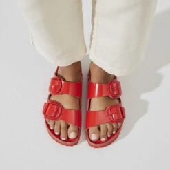 Birkenstock Natural Leather Patent -Birkenstock Sandal Shop 1024148 f closeup f