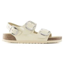 Birkenstock Milano Big Buckle Natural Leather Patent -Birkenstock Sandal Shop 1024207 side