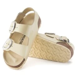Birkenstock Milano Big Buckle Natural Leather Patent -Birkenstock Sandal Shop 1024207 sole