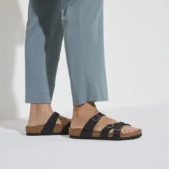 Birkenstock Franca Birko-Flor Nubuck -Birkenstock Sandal Shop 1024948 f closeup f