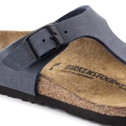 Birkenstock Gizeh Birko-Flor Nubuck Navy -Birkenstock Sandal Shop 345443 detail 1