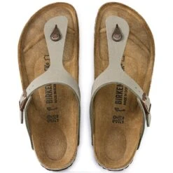 Birkenstock Gizeh Birko-Flor Nubuck Stone -Birkenstock Sandal Shop 43393 top