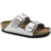 Birkenstock Arizona Birko-Flor Silver -Birkenstock Sandal Shop 555133
