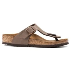 Birkenstock Gizeh Birko-Flor Nubuck Mocha 28 Birkenstock Gizeh Birko-Flor Nubuck Mocha -Birkenstock Sandal Shop 846133 side